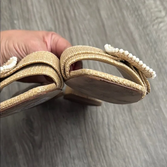 Sam Edelman Tan Slide Sandals with Woven Strap - Picture 5 of 6